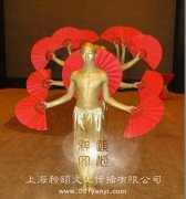 上海千手铜人扇-上海少林武术表演